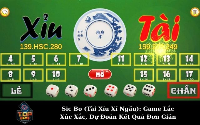 Sic Bo (Tài Xỉu Xí Ngầu): Game Lắc Xúc Xắc, Dự Đoán Kết Quả Đơn Giản